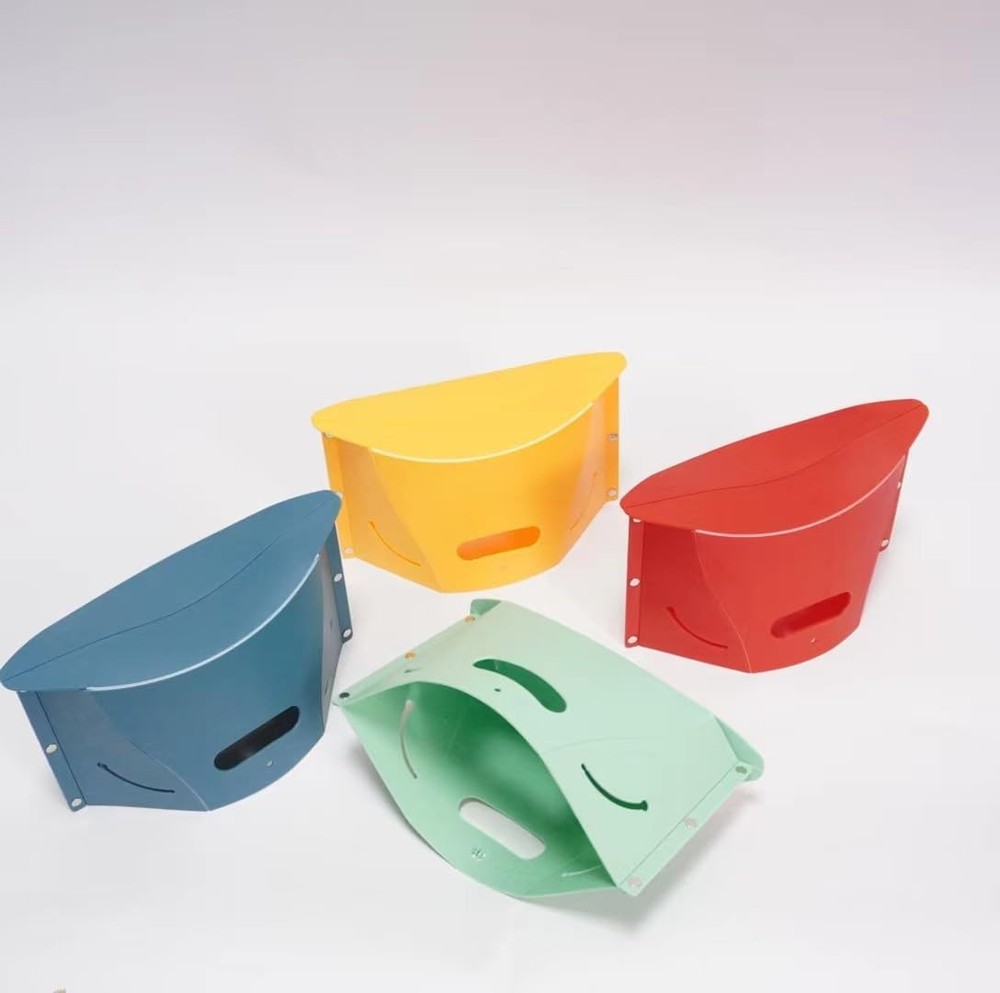 4 Pack Folding Portable Camping Hiking Stools with Handbag Function - Lightwe...