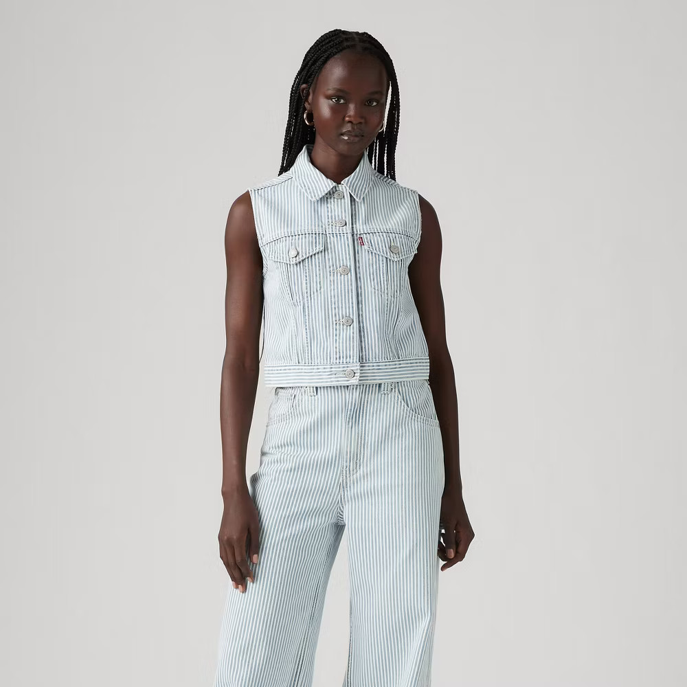 Levi's Women's Vest – Classic Denim Sleeveless Jacket