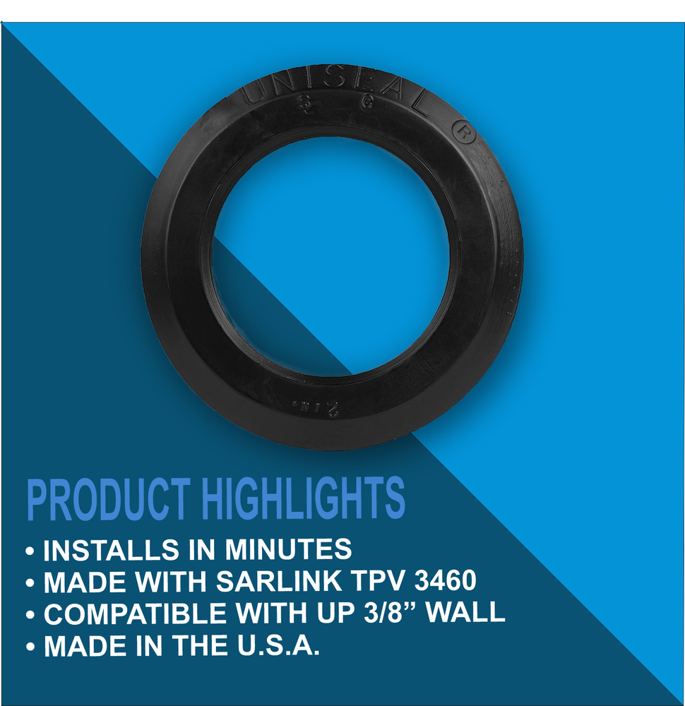 6 inch UNISEAL Flexible Tank Adapter (bulkhead)