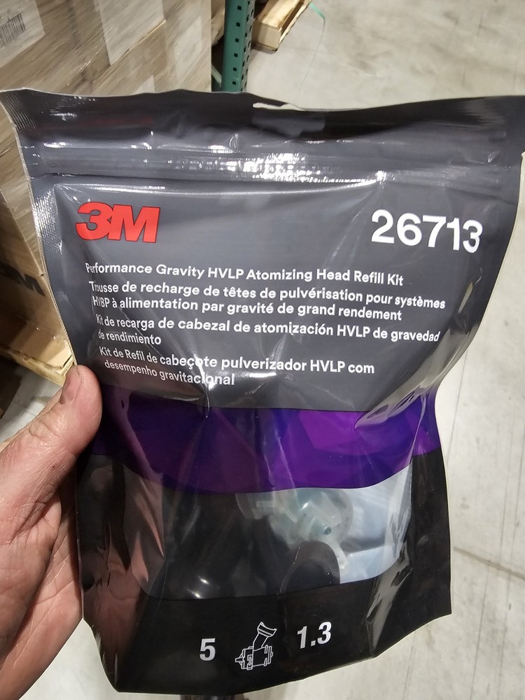 3M™ Performance Gravity HVLP Atomizing Head Refill Kit 26713  5 pack 1.3 New