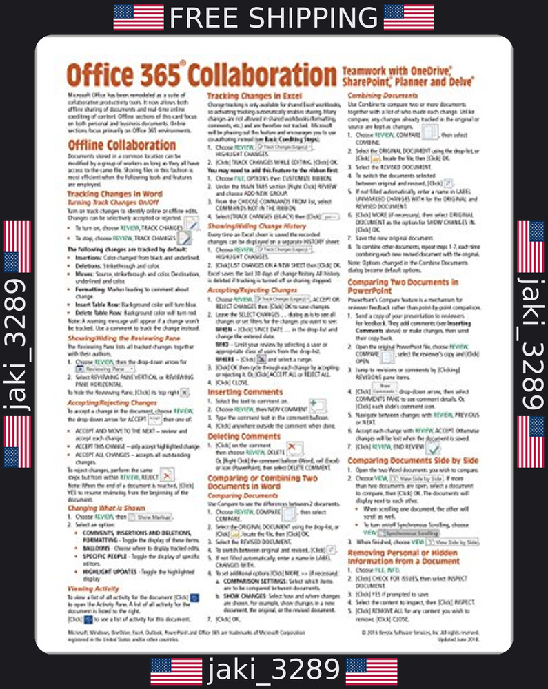 Office 365 Collaboration Cheat Sheet: OneDrive, SharePoint & Planner Guide