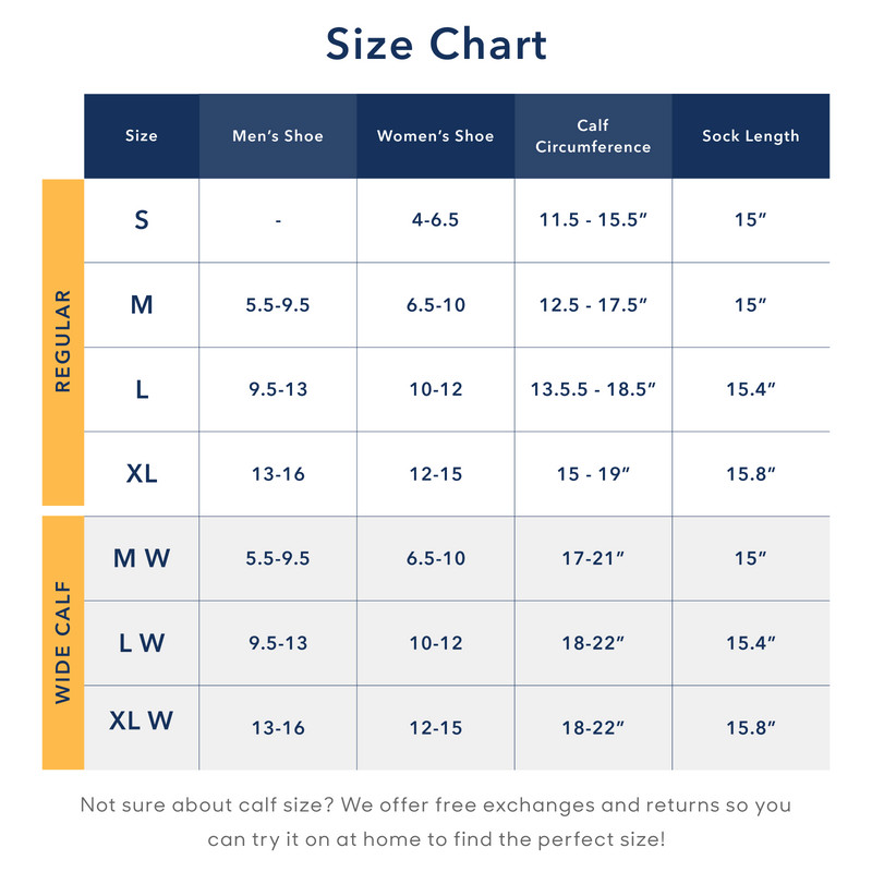 Wellow Bamboo Compression Socks – Knee High 3-Pack (Blackstar, Large 9.5-13) 🖤