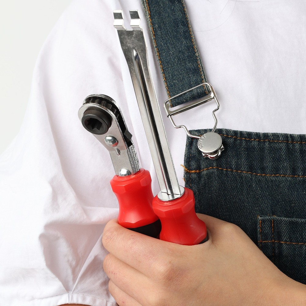 2PCS Automatic Adjuster Slack Tool Set Release Tool Wrench Efficiency Ratchet