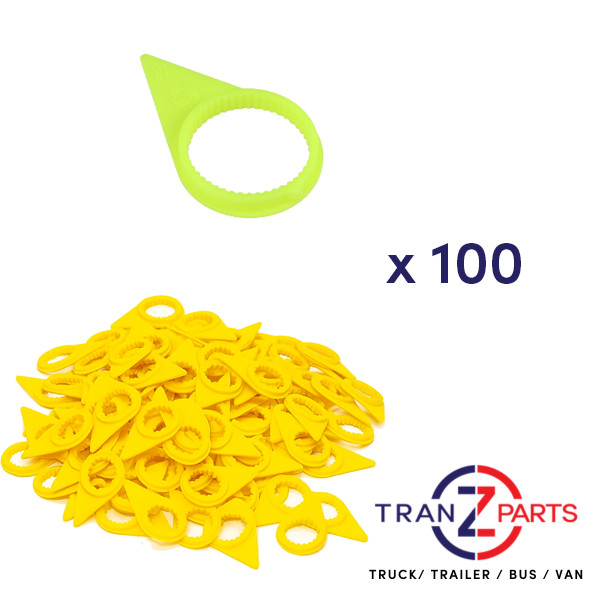 CHECKPOINT WHEEL NUT INDICATOR - 30MM YELLOW POINTER GENUINE x 100