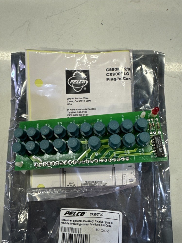 Pelco CX900TLC Receiver Plug Module For Testing Control Functions