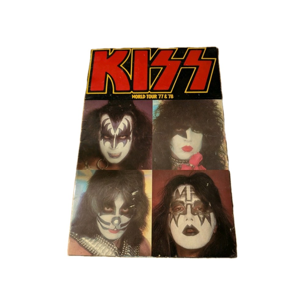 KISS World Tour '77 & '78 Vintage Concert Program Tourbook Love Gun Alive II