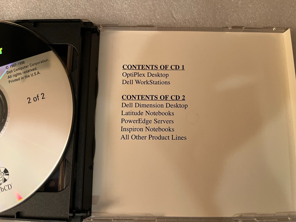 Dell Technical Support Assistant CD-ROM Set for Optiplex, Latitude, PowerEdge...