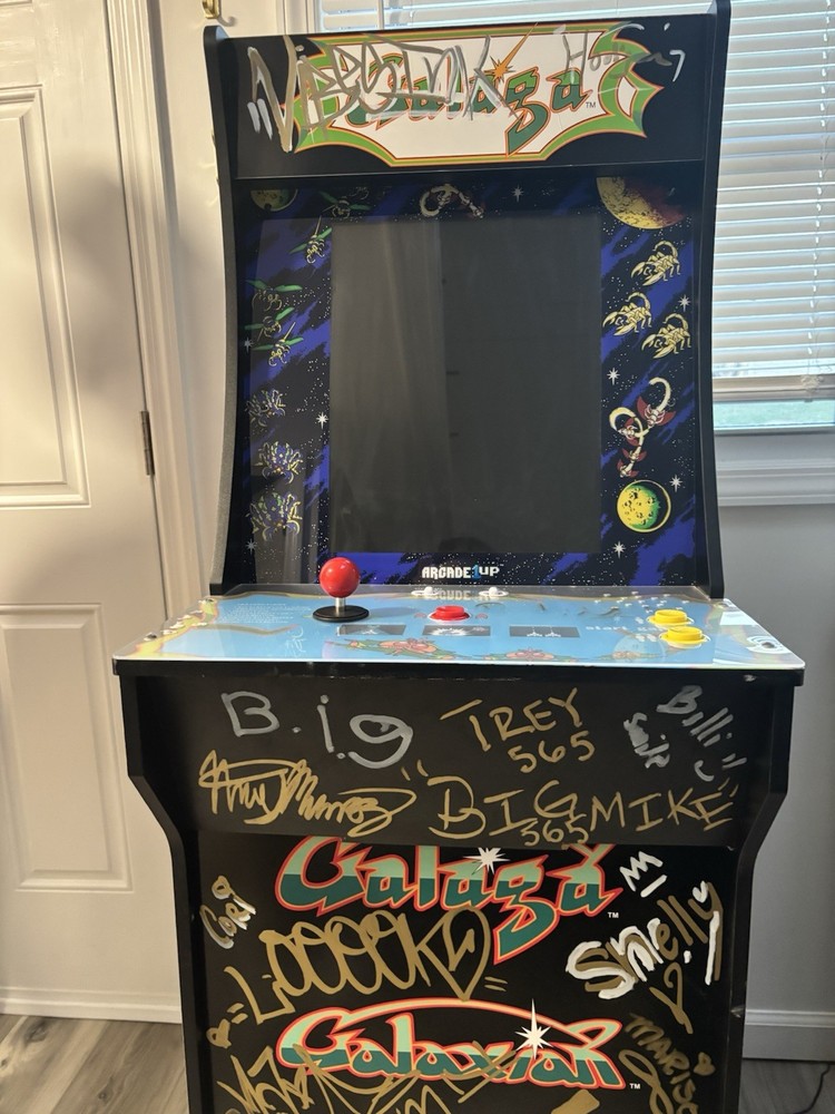 Arcade1up Galaga Arcade Machine with Custom Graffiti Art