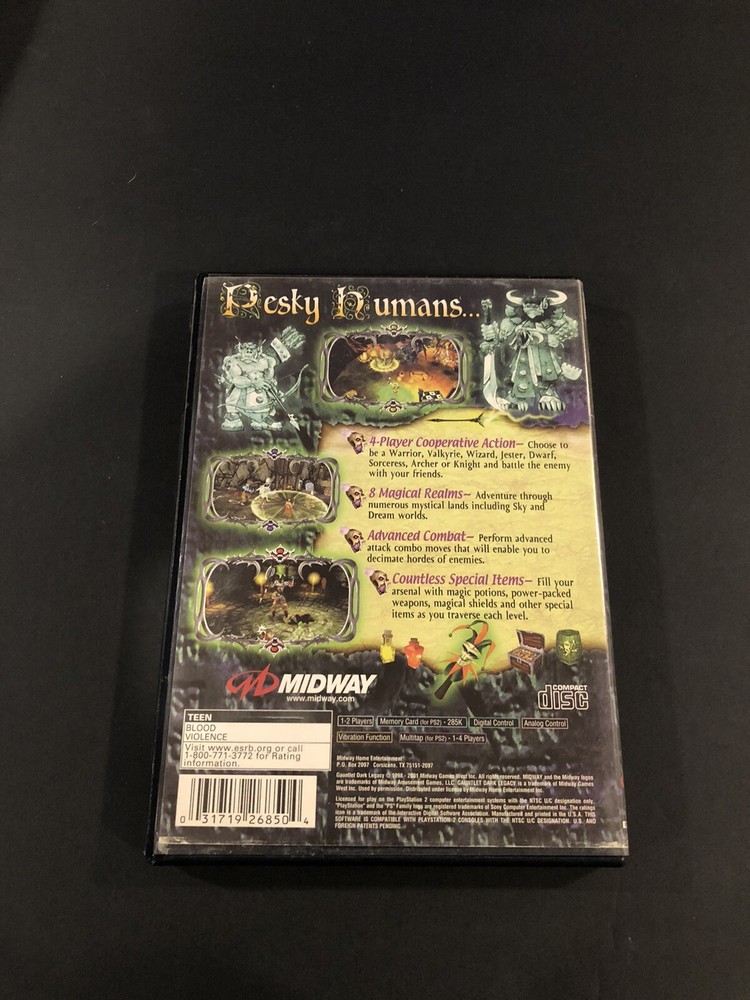 gauntlet dark legacy ps2 case only