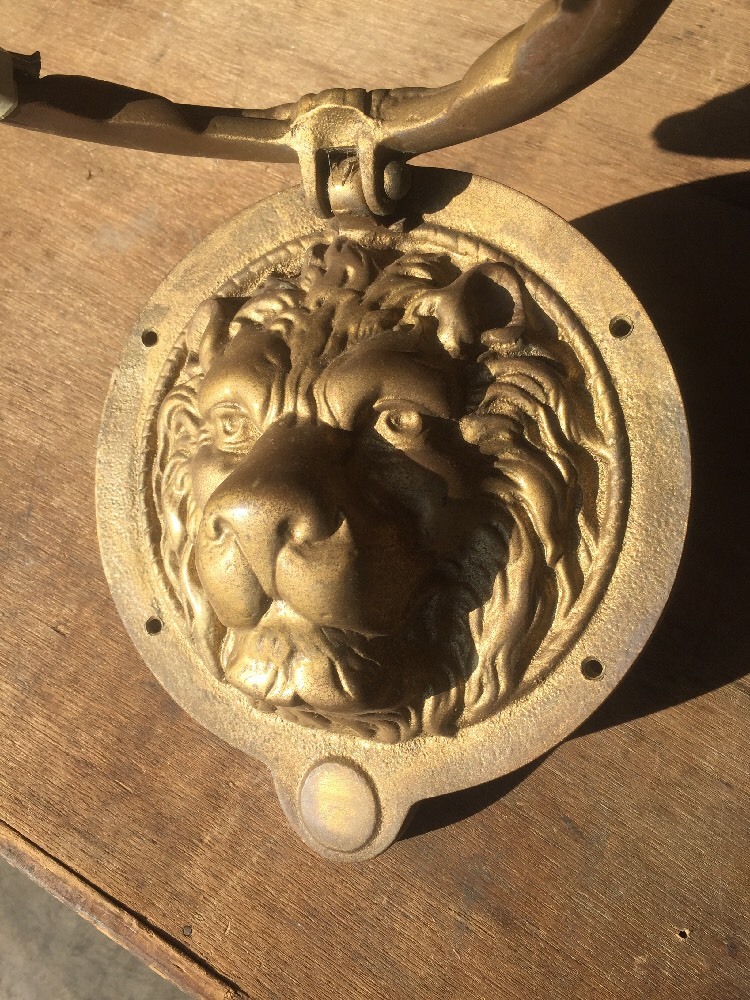 Antique Lion Face Doorknocker