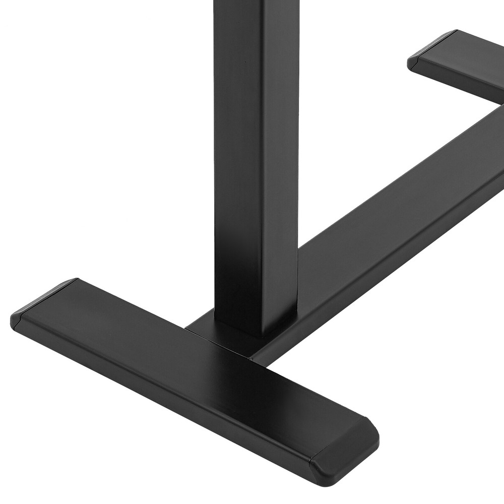 Adjustable Overbed Bedside Table with Pneumatic Height Adjustment Wheels