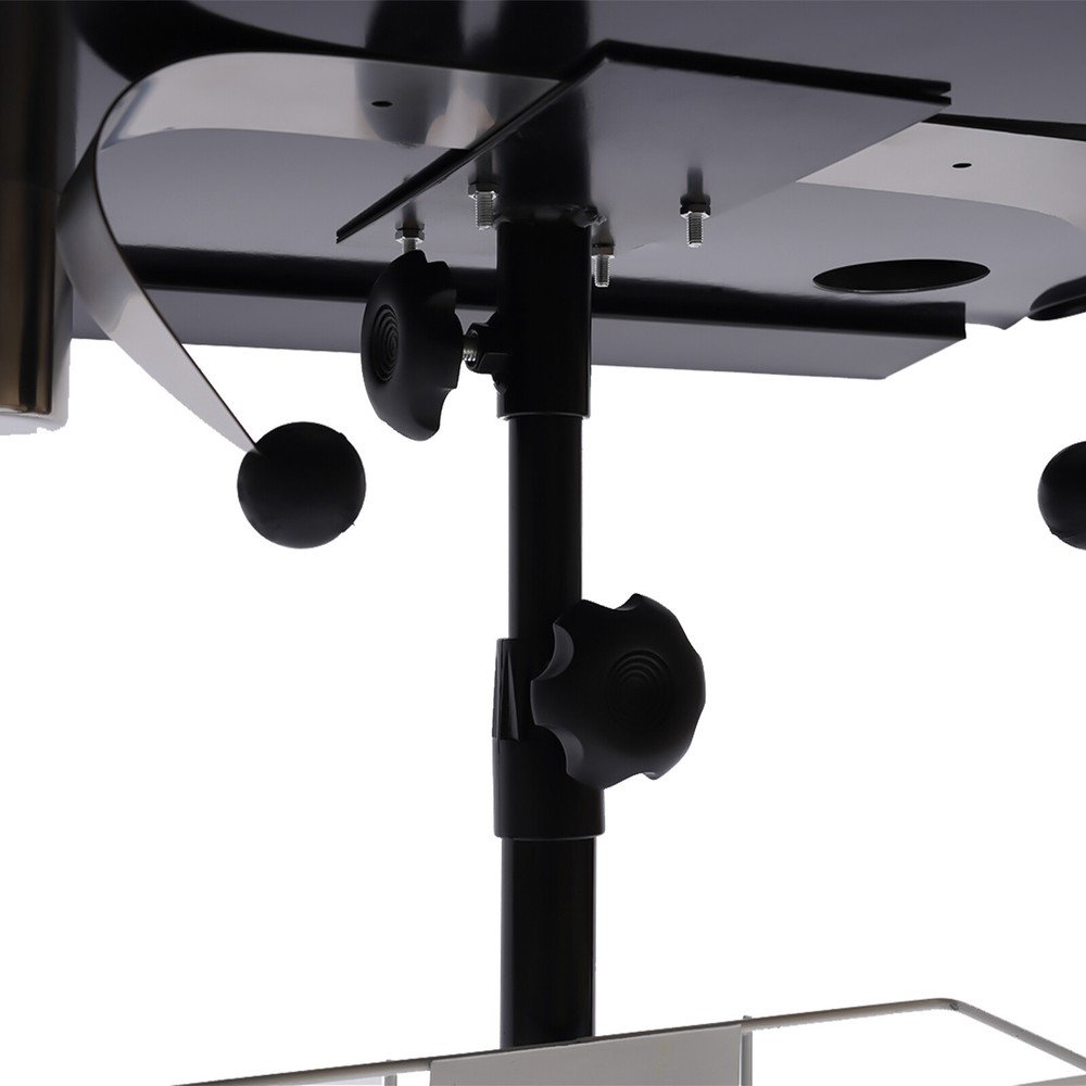 Tattoo Mobile Work Station Stand Fixed Desktop with a Removable Back Tray Black