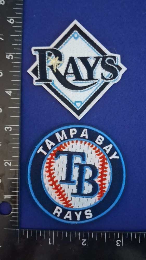 2 Qty TAMPA BAY RAYS IRON ON PATCH 000