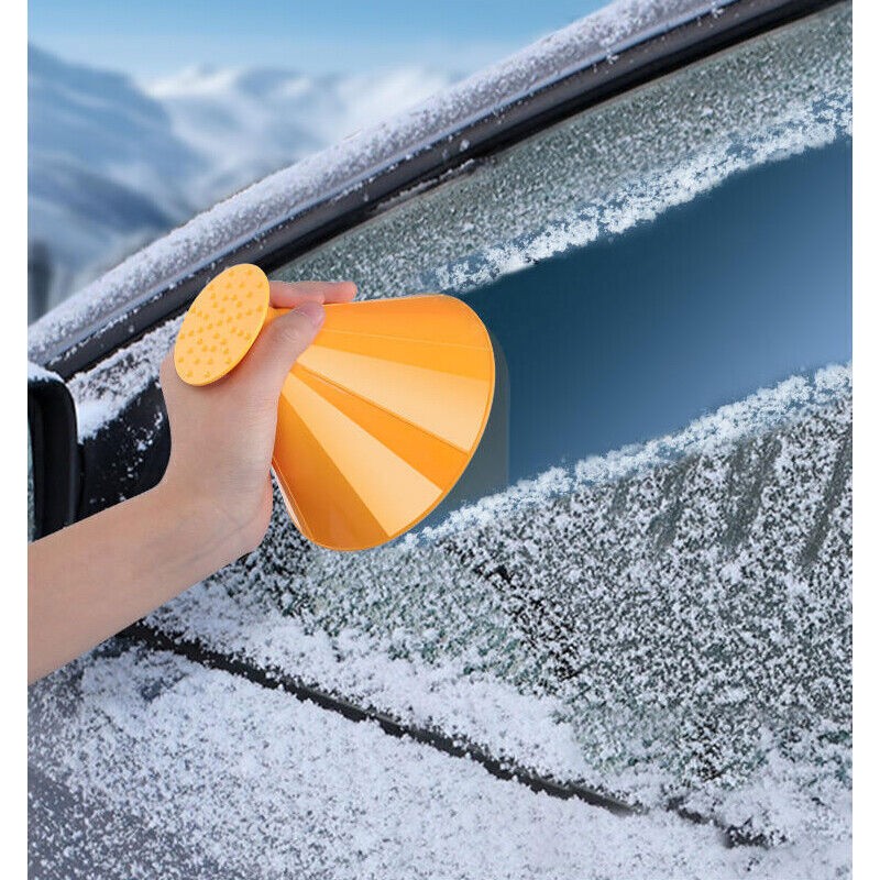 4PCS Magical Car Windshield Ice Snow Remover Scraper Tool Round Funnel Cone $