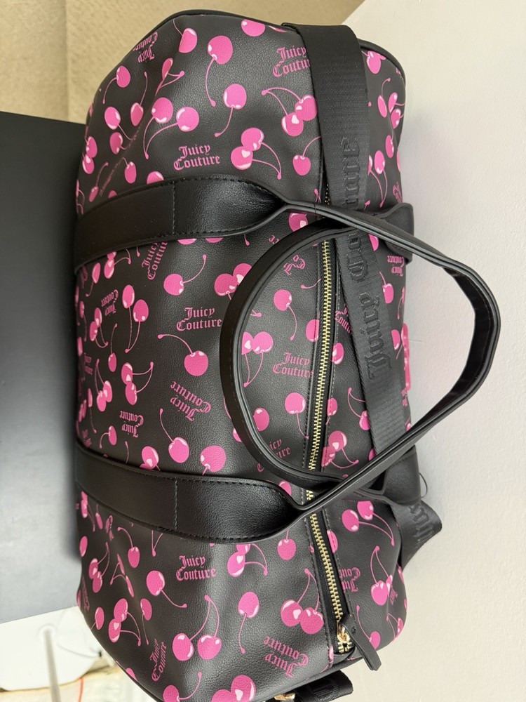 Juicy Couture Cherry on Top Weekender Bag Black Multi NWT