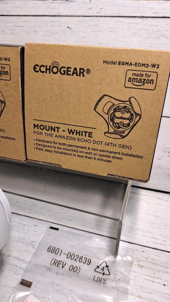 Wall Mount White for Amazon Echo Dot 4th generation 2 Pack