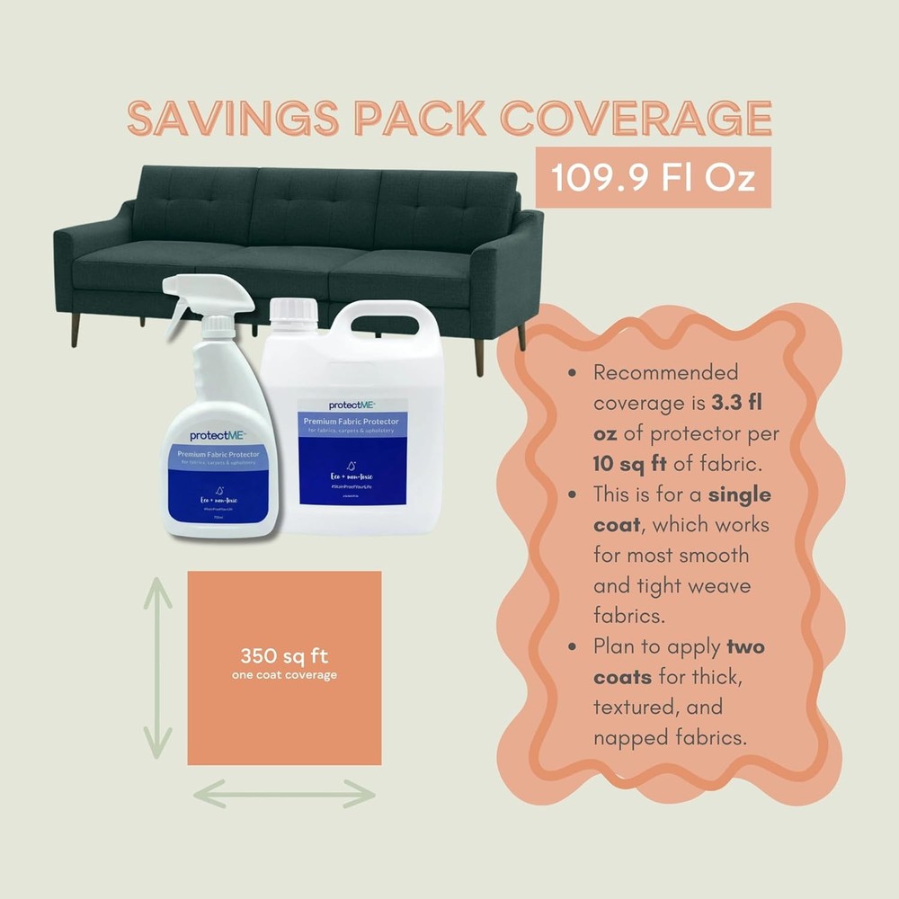 Fabric Protector Spray Bundle - 25.4 oz + 84.5 oz