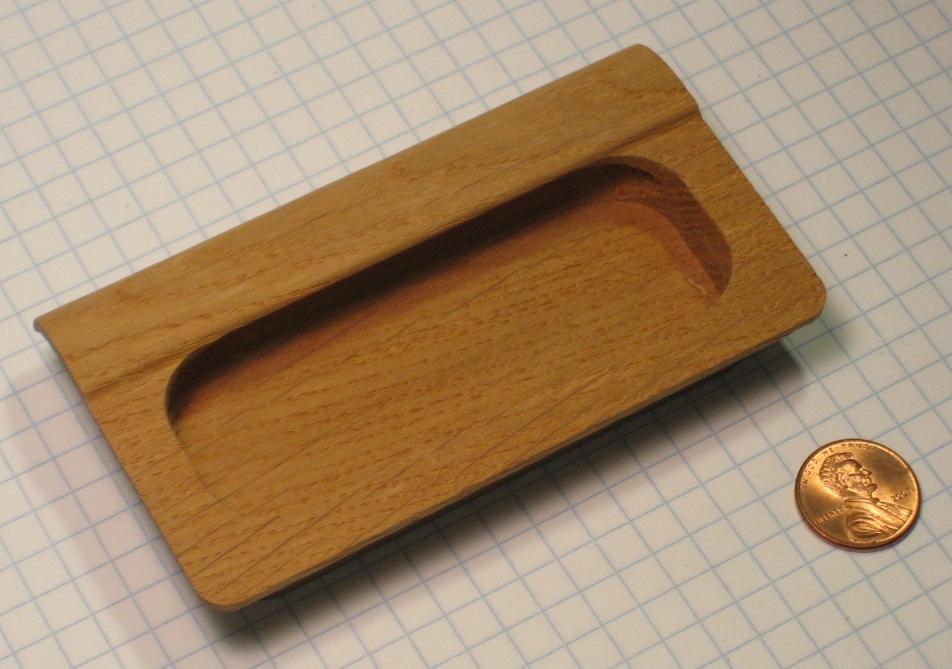 MEPLA #6087/110 WOOD PULL, UNFINISHED OAK, MORTISED
