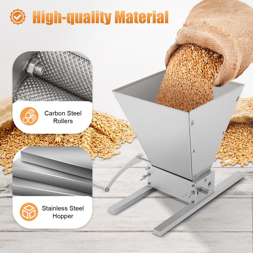 Manual Roller Grain Mill 4L Adjustable Low Speed Drill Corn Crusher Machine