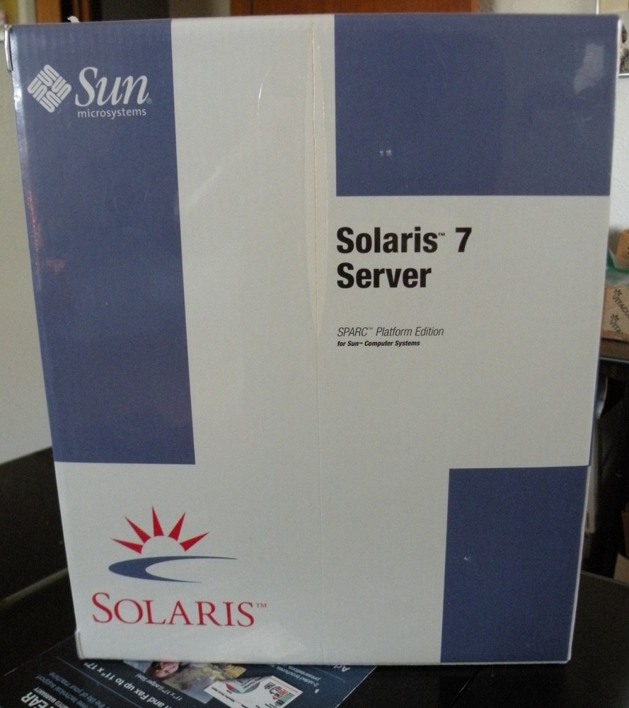 Sun Microsystems Solaris 7 Server Software SPARC Platform Edition, Sealed in Box