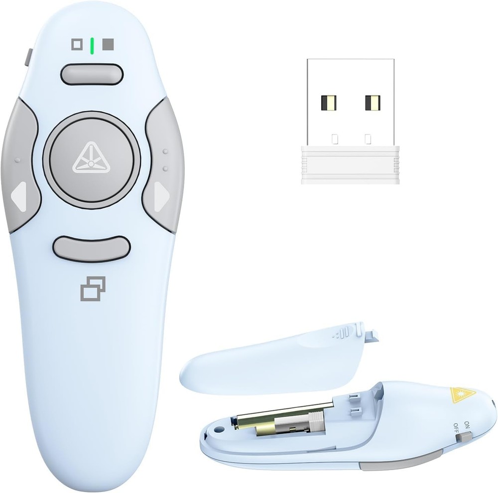 Wireless Presentation Clicker Remote for PowerPoint PPT USB Blue