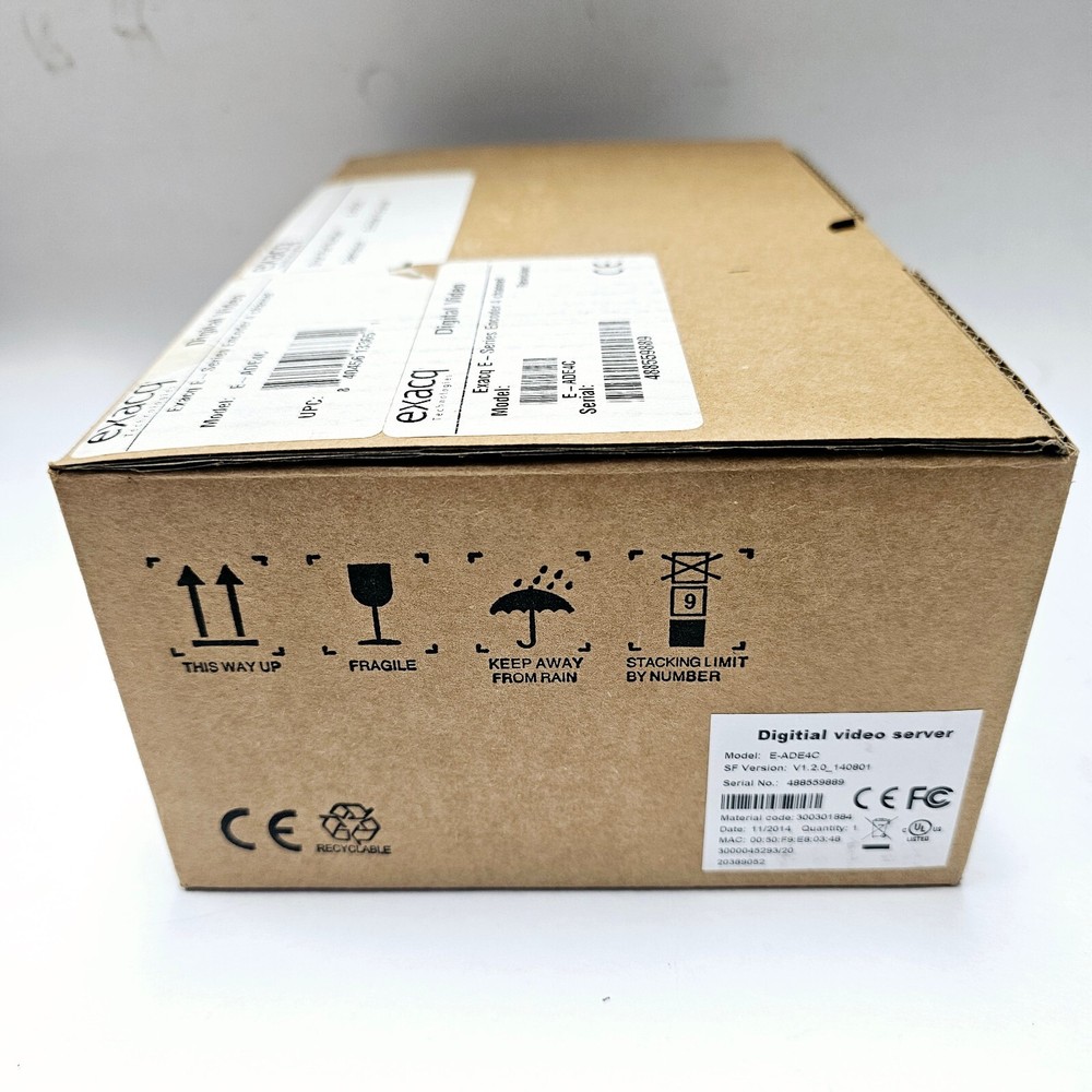 ExacqVision E-ADE4C 4 Channel Analog Encoder NEW