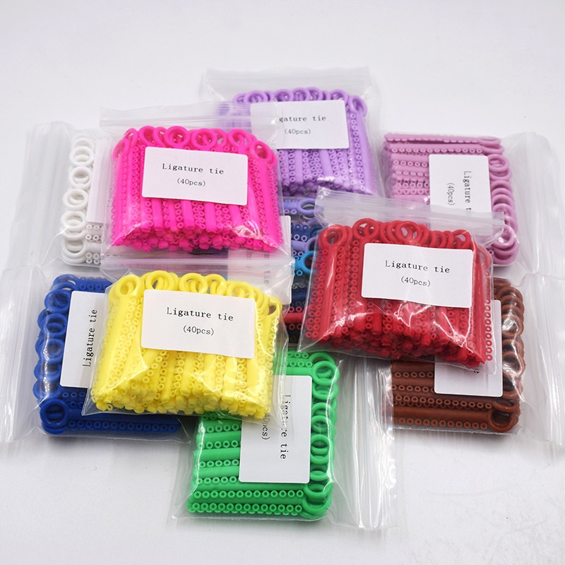 50 Packs Dental Orthodontic 36 Colors Elastic Braces Rubber Ligature Ties Bands