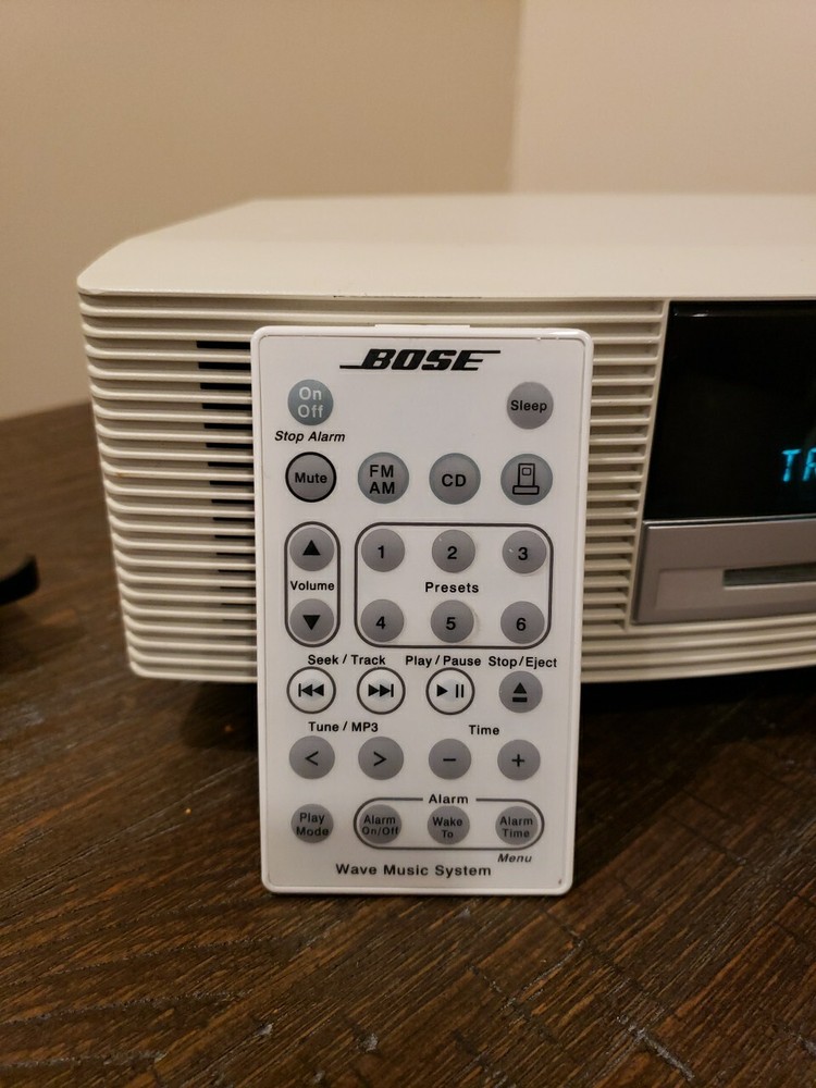 Bose Wave Music System AM/FM CD Player Clock Radio + Remote TESTED NICE