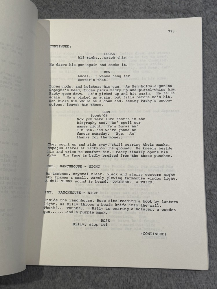 "COLONEL PACKY" by Larry Hankin SCRIPT SCREENPLAY