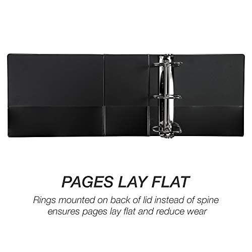 Durable 6-Inch 3-Ring Binder - Locking D-Ring & 100% Recycled Chipboard - 2 Pack