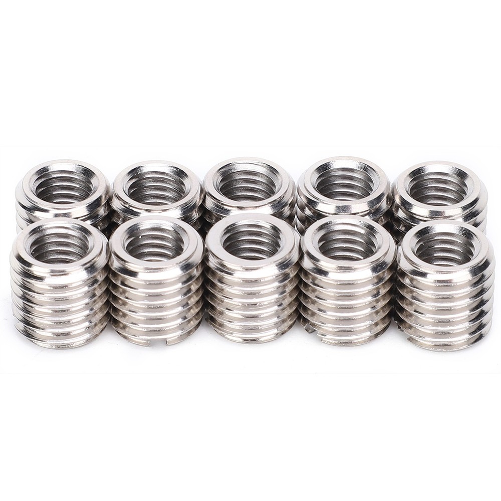10Pcs Repair Nut Slotted Reducing Thread Bushing Screw Sleeve Conversion New