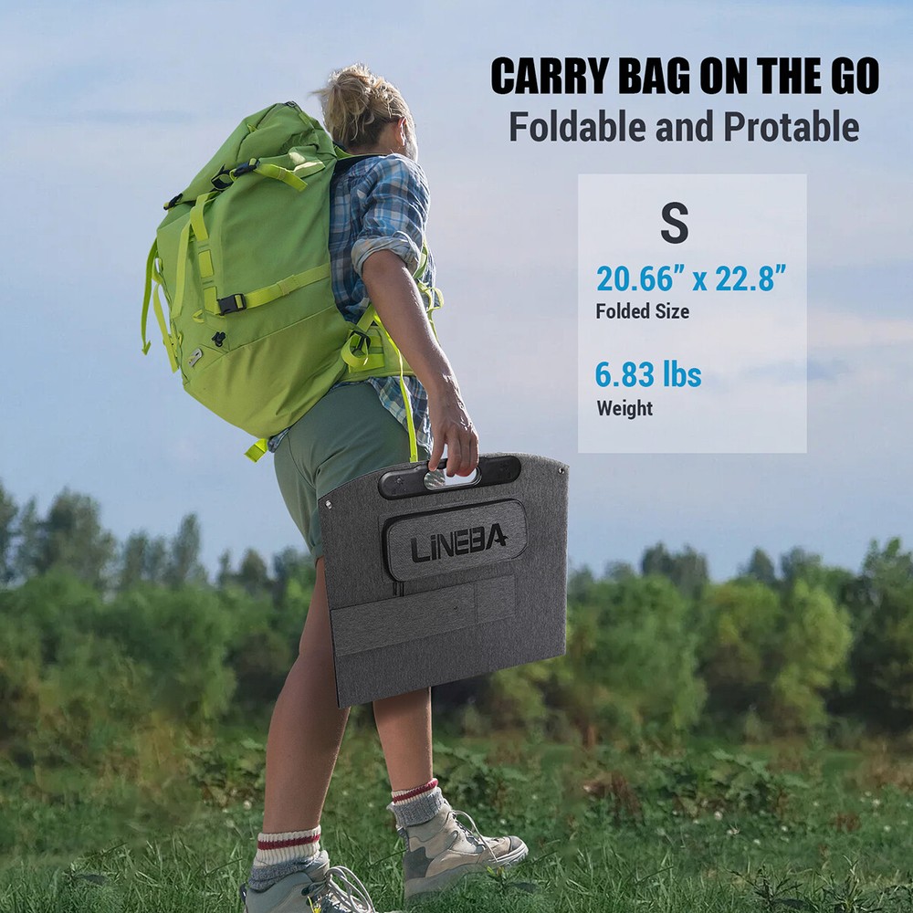 LINEBA 200W Solar Panel Foldable IP68 Waterproof RV Camping Panel solar plegable