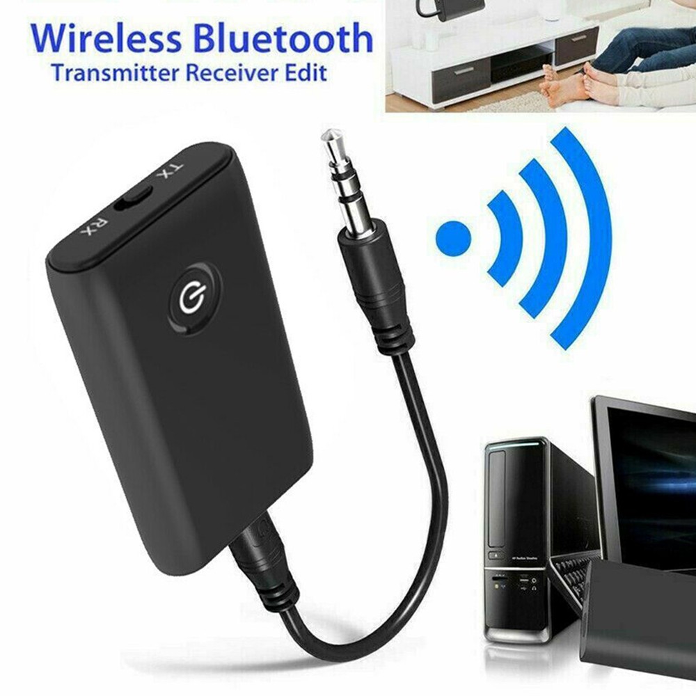 2in1 Bluetooth 5.0 Transmitter Receiver Wireless Audio 3.5mm Jack Aux Adapter US