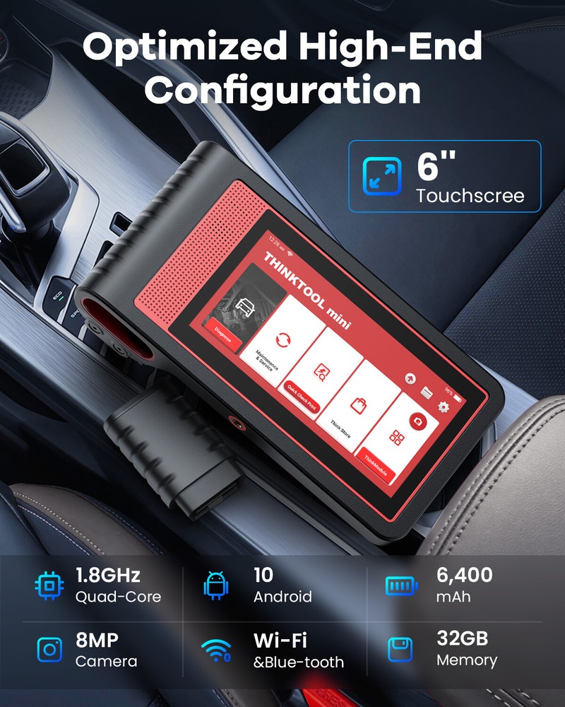 Thinktool Mini Bidirectional Car OBD2 Scanner Diagnostic Scan Tool E/C/U Coding