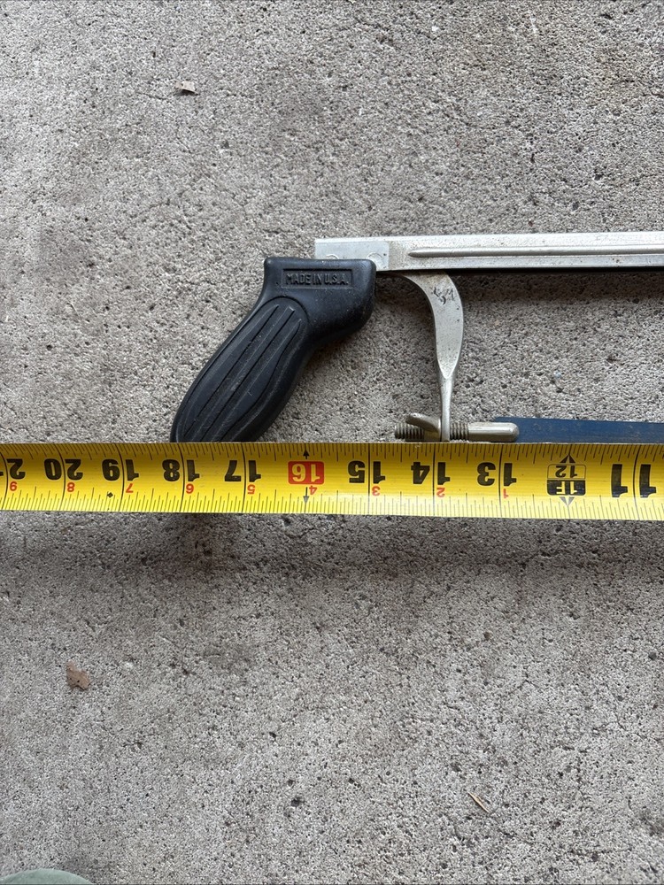Vintage Adjustable Hack Saw USA Rubber Handle