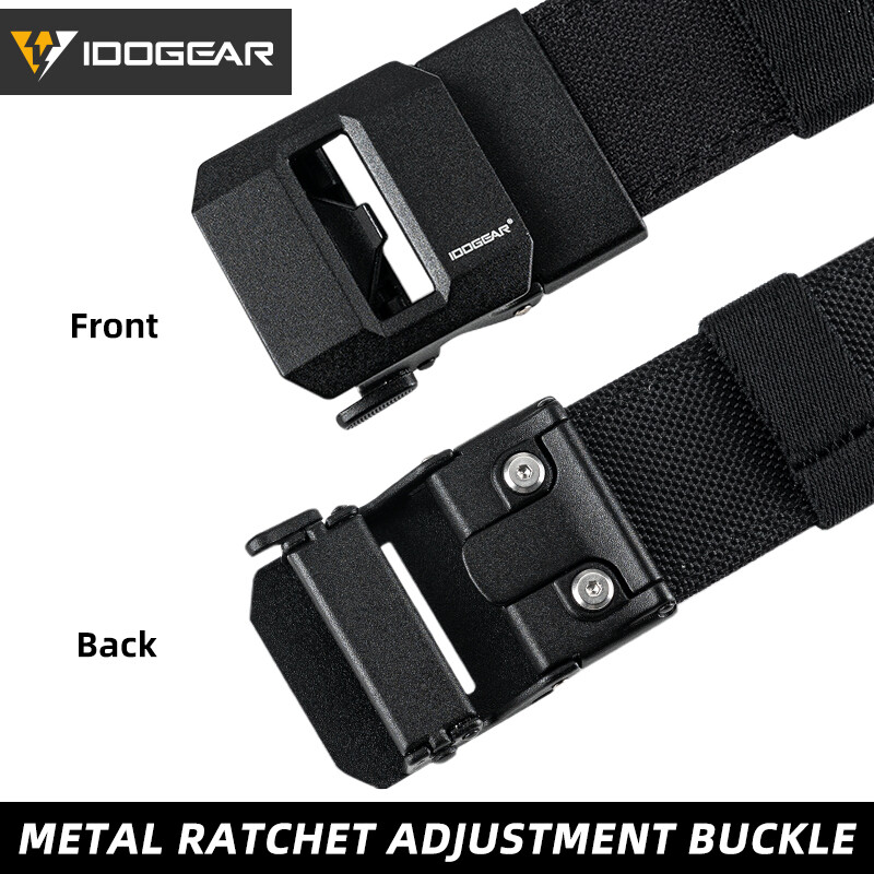 IDOGEAR Tactical Belt 1.5" Sturdy Ratchet Nylon Gun Belt Rigid Heavy Duty Army