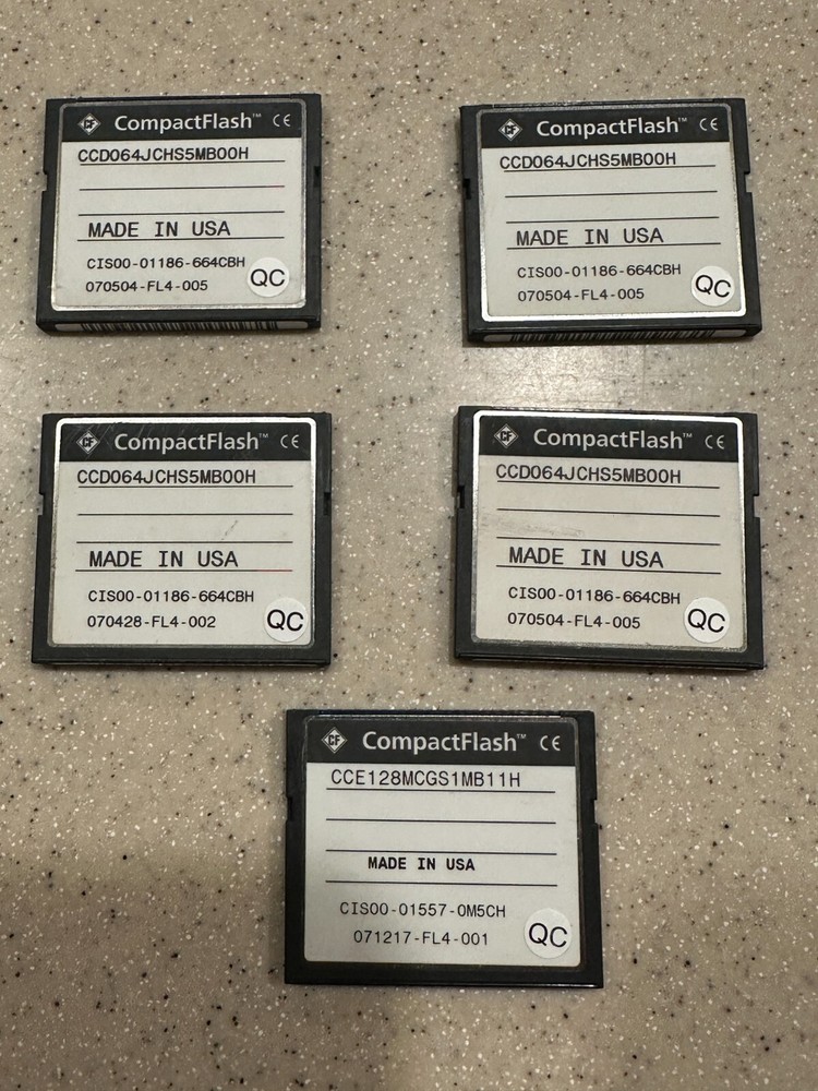 4x 64 MB & 1x 128MB Cisco Compact Flash Memory Card