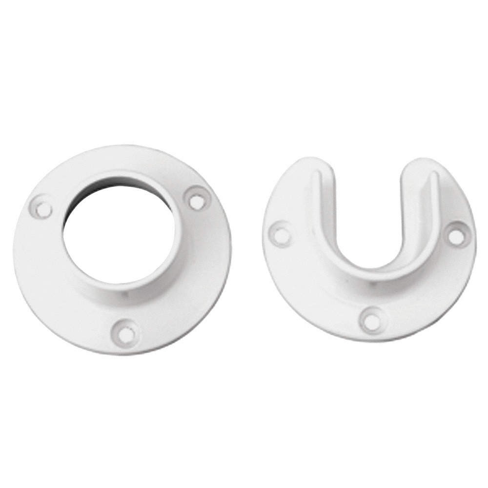 KNAPE & VOGT CD-0010-WT Pole Socket,Steel,White 447L96