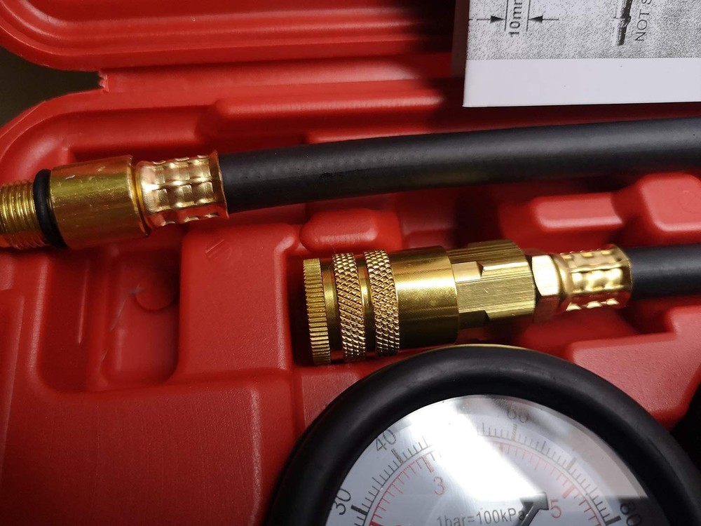 High-Quality Engine Cylinder Leak Down Tester Kit – Includes Spark Plug Adapters