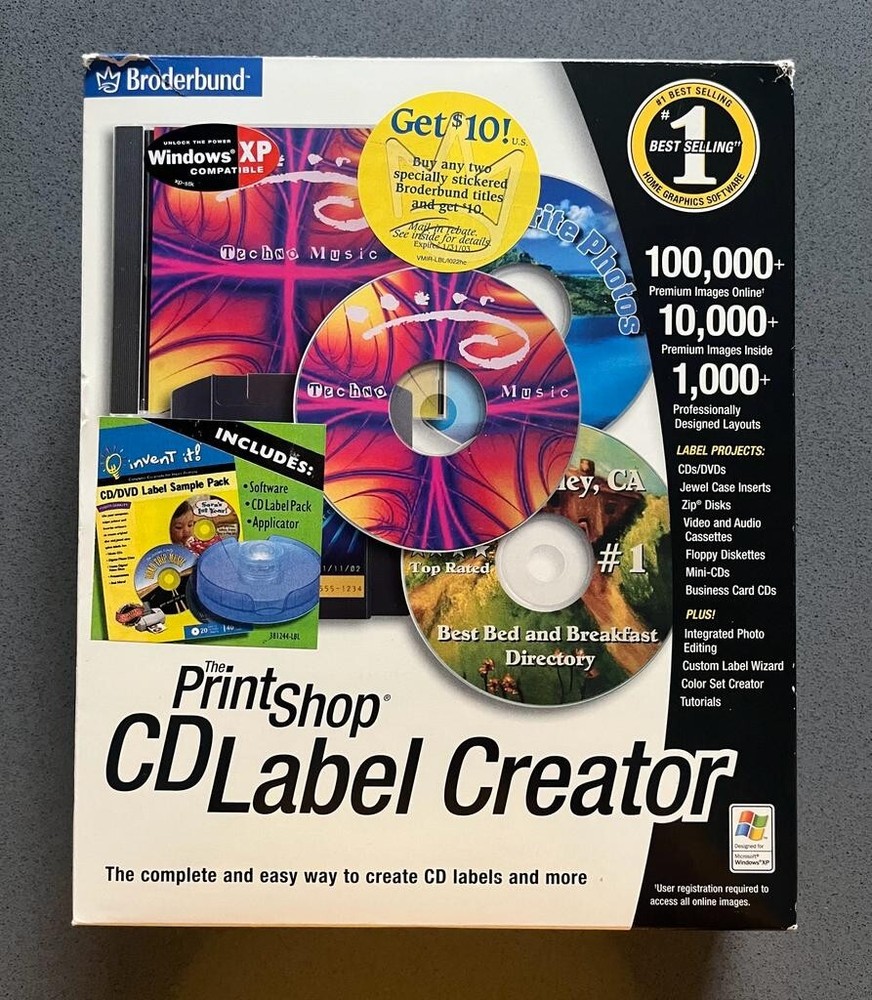Broderbund - The Print Shop CD Label Creator Vintage