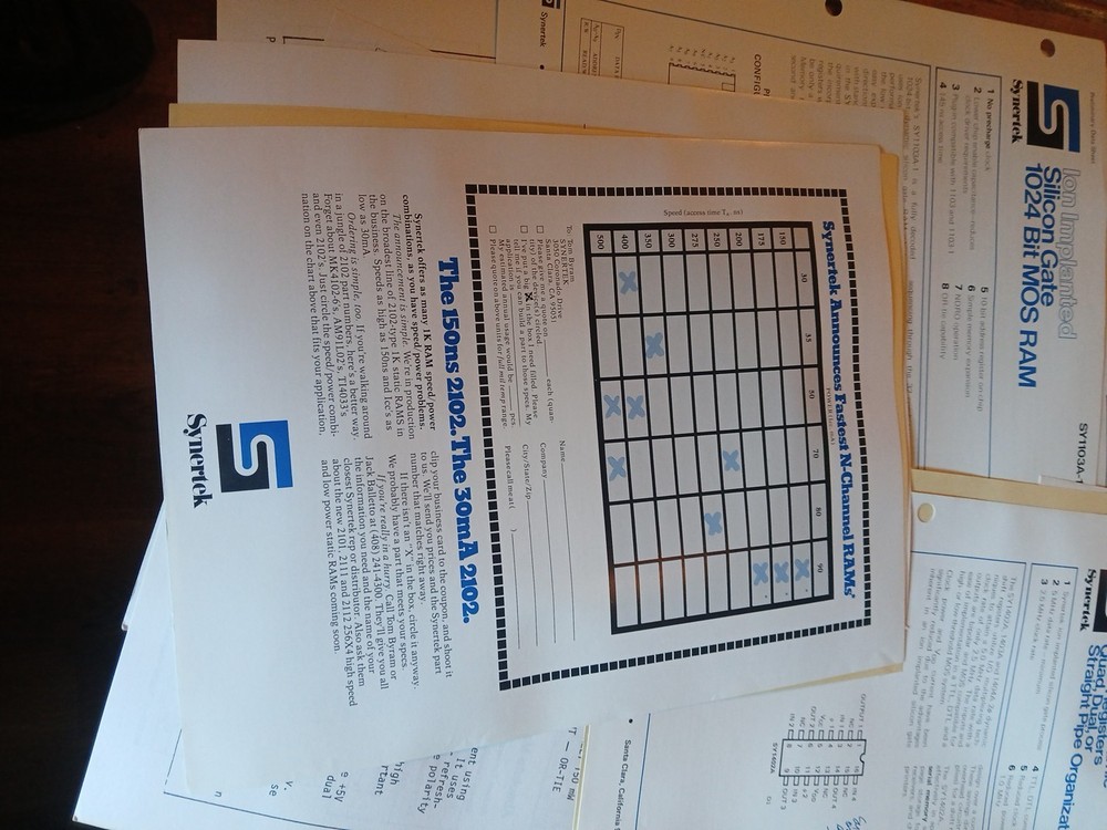Vintage Synertek Brochures Data Sheets Folder Lot