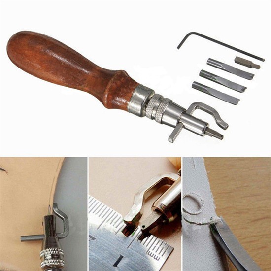 Leather Edge Stitching Tool Multi-functional Leather Grooving Tool Easy Adjust