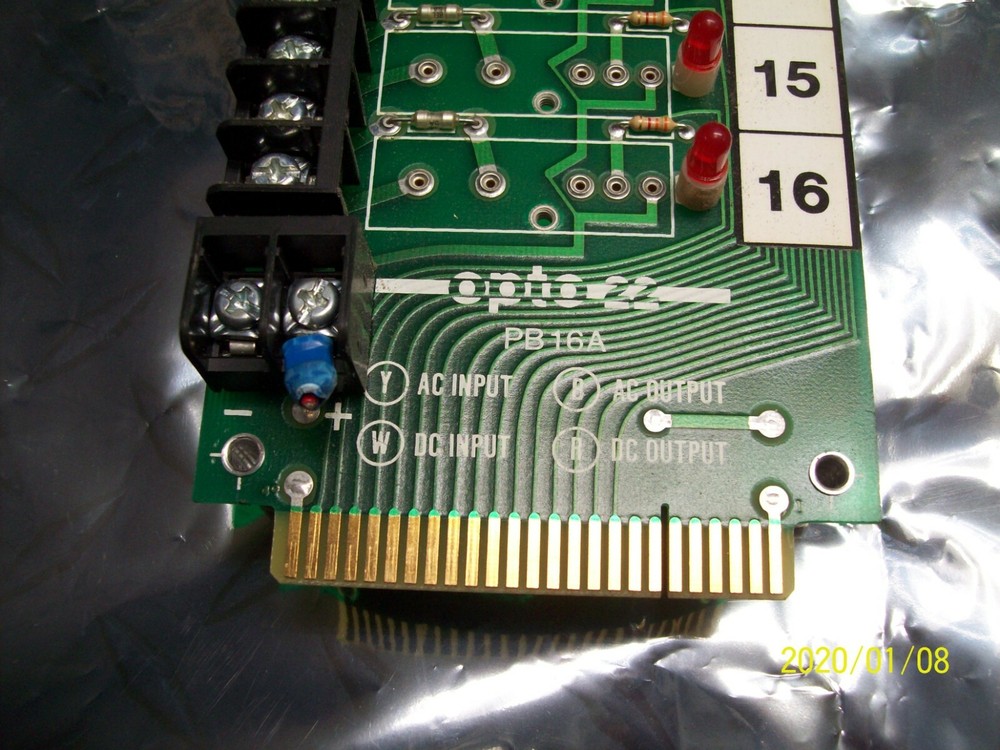 OPTO 22 PB16A MODULE RACK BOARD 16 CHANNEL