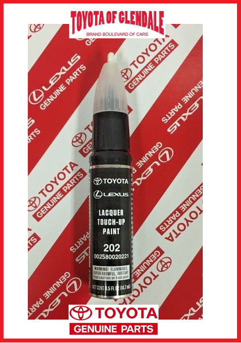 GENUINE TOYOTA LEXUS BLACK ONYX TOUCH-UP PAINT PEN CODE 202 OEM 00258-00202-21