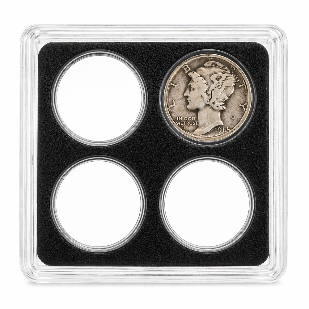 Mercury Dime 90% Silver Coin – With Display Case