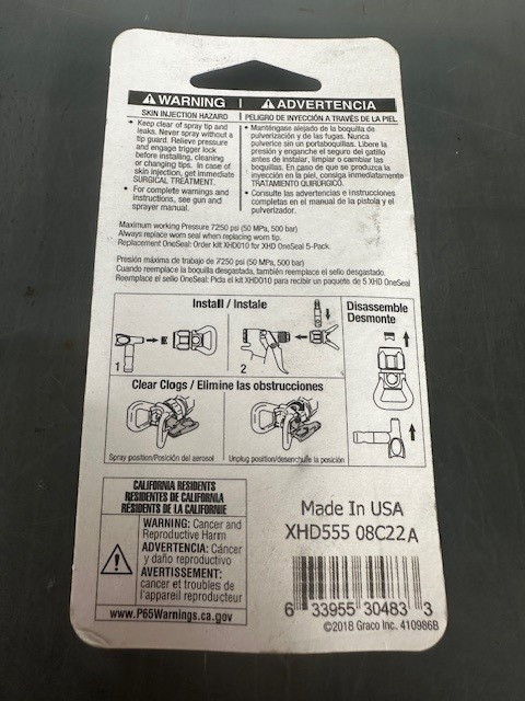 GRACO XHD555 SPRAY TIP HD
