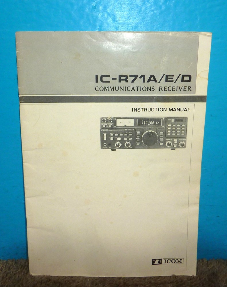 Icom IC-R71A /E/D Communications Receiver Instruction Manual OEM