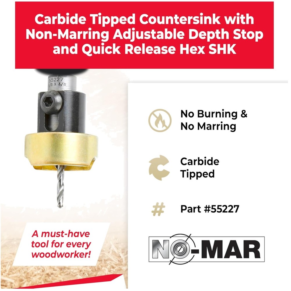 Amana Tool Carbide Countersink Set 3/8"