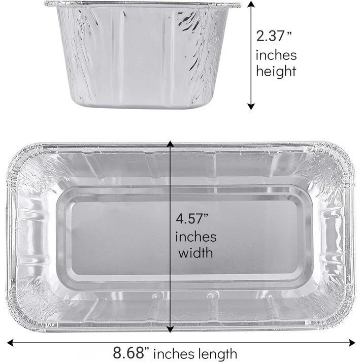 Wholesale Disposable 2 Lb Rectangular Loaf Pans for Bread Loaf Baking 500 Pack