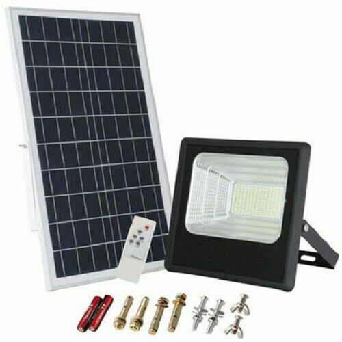 300W SMD LED Spotlight Headlight with Rechargeable Solar Panel and Remote Control